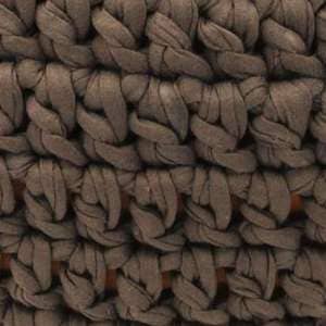 MBA Oversized Cotton Crochet Floor Pebble Ottomans & Floor Pebbles Made by Artisans Brown