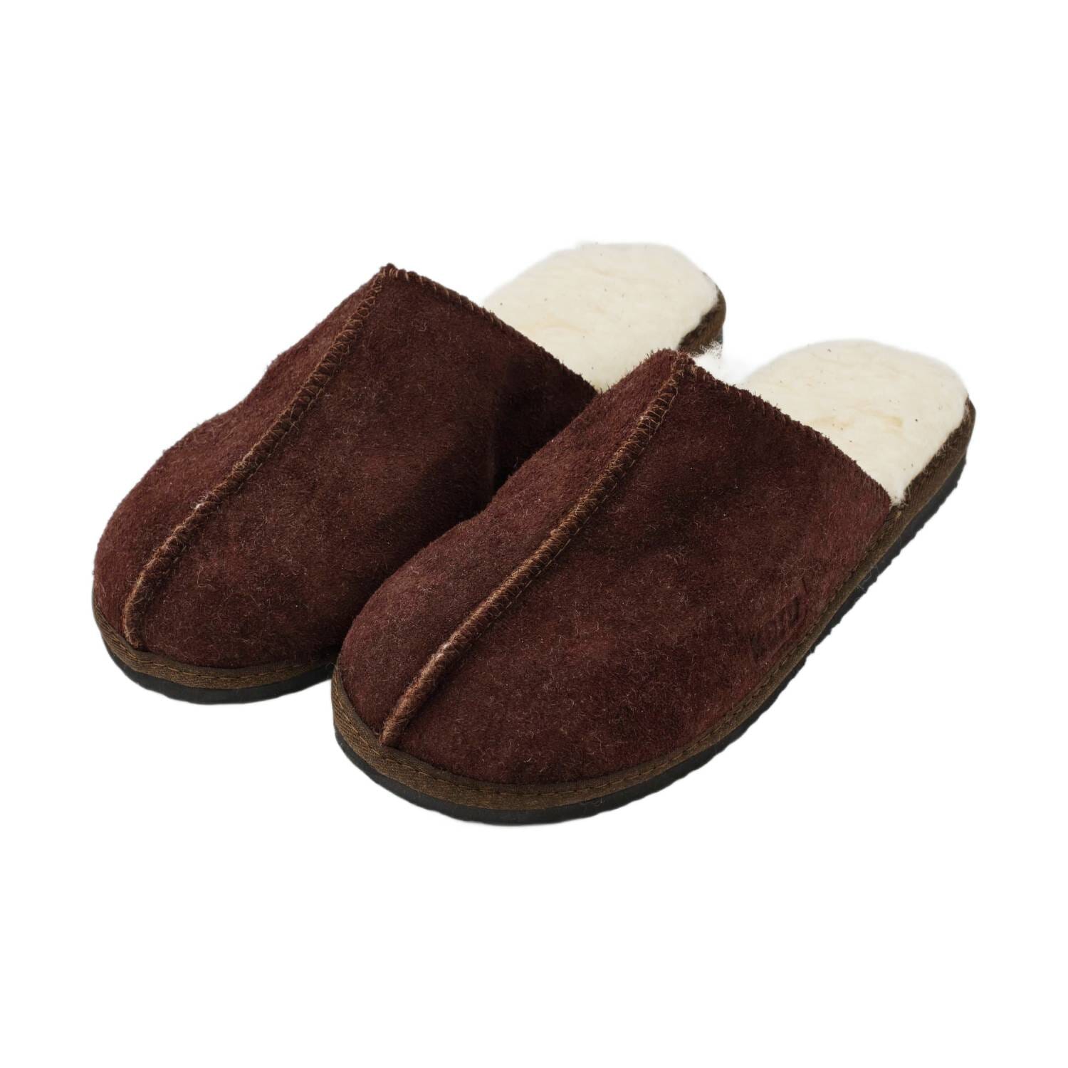 Mule Suede Slippers - Choc Brown Mule Slippers KARU 