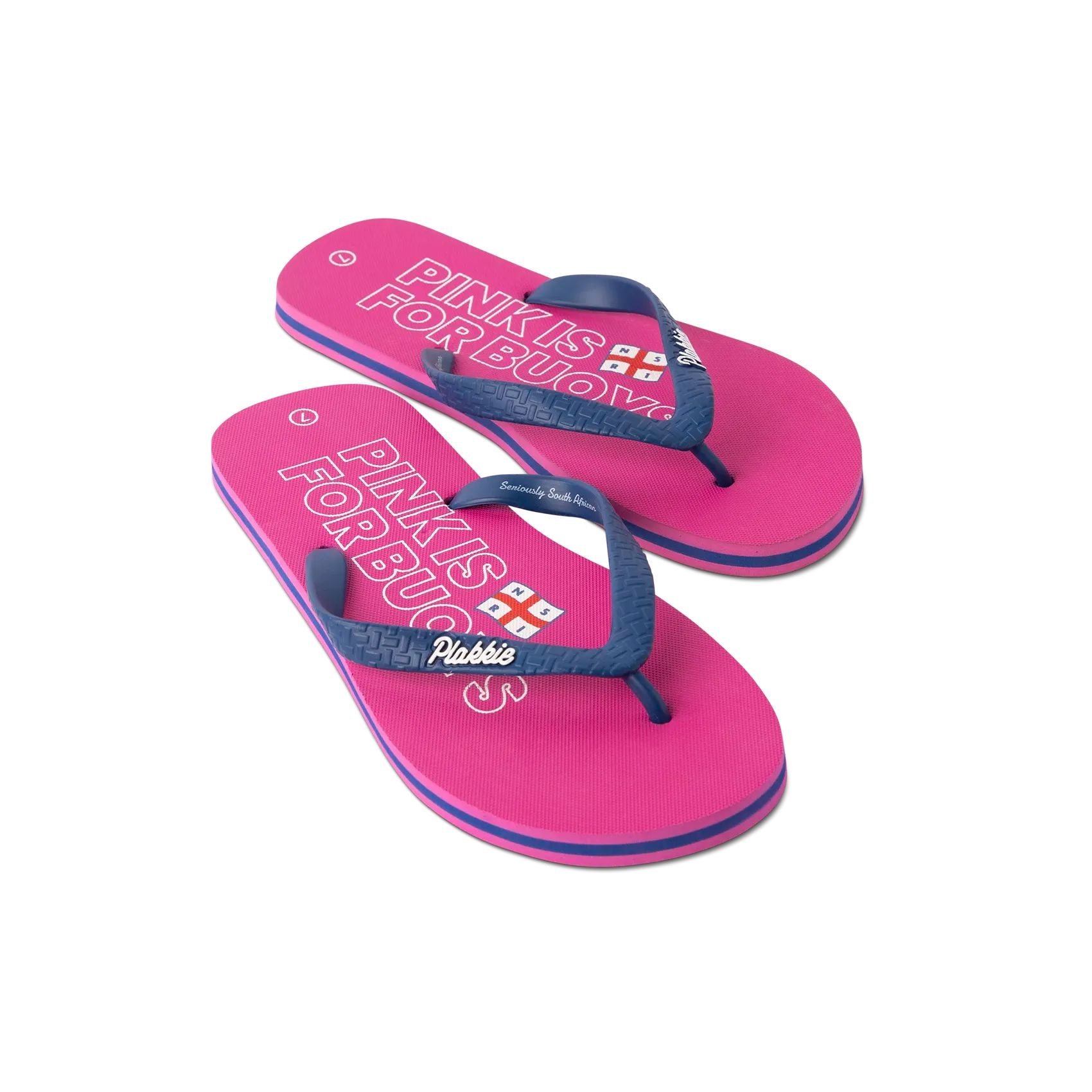 Plakkie NSRI 'Pink is for Buoys' Unisex Flip Flops Flip-Flops Plakkie 