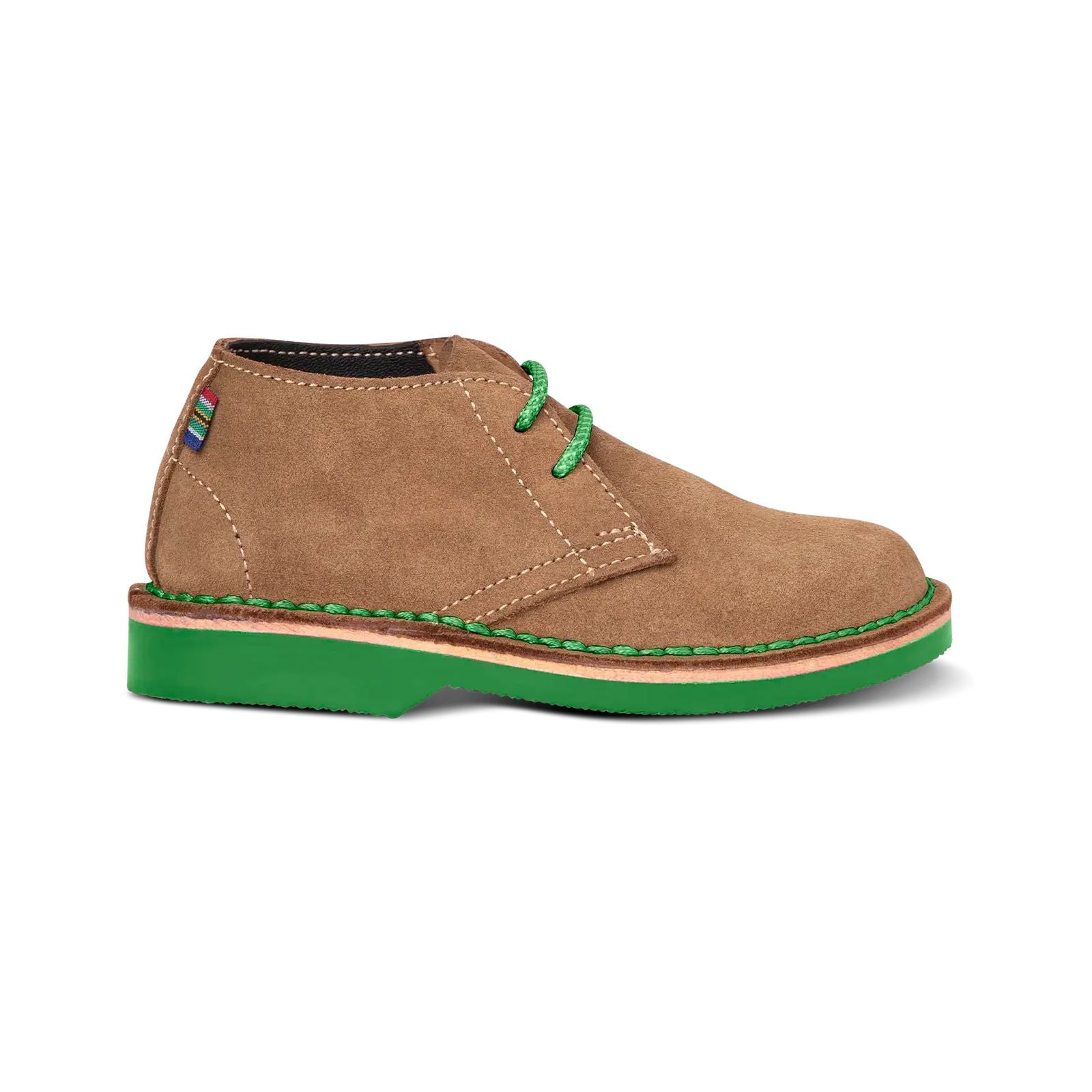 Traditional Heritage Kids Leather Shoe Shoes Veldskoen Cooper the Croc (green sole) 9 