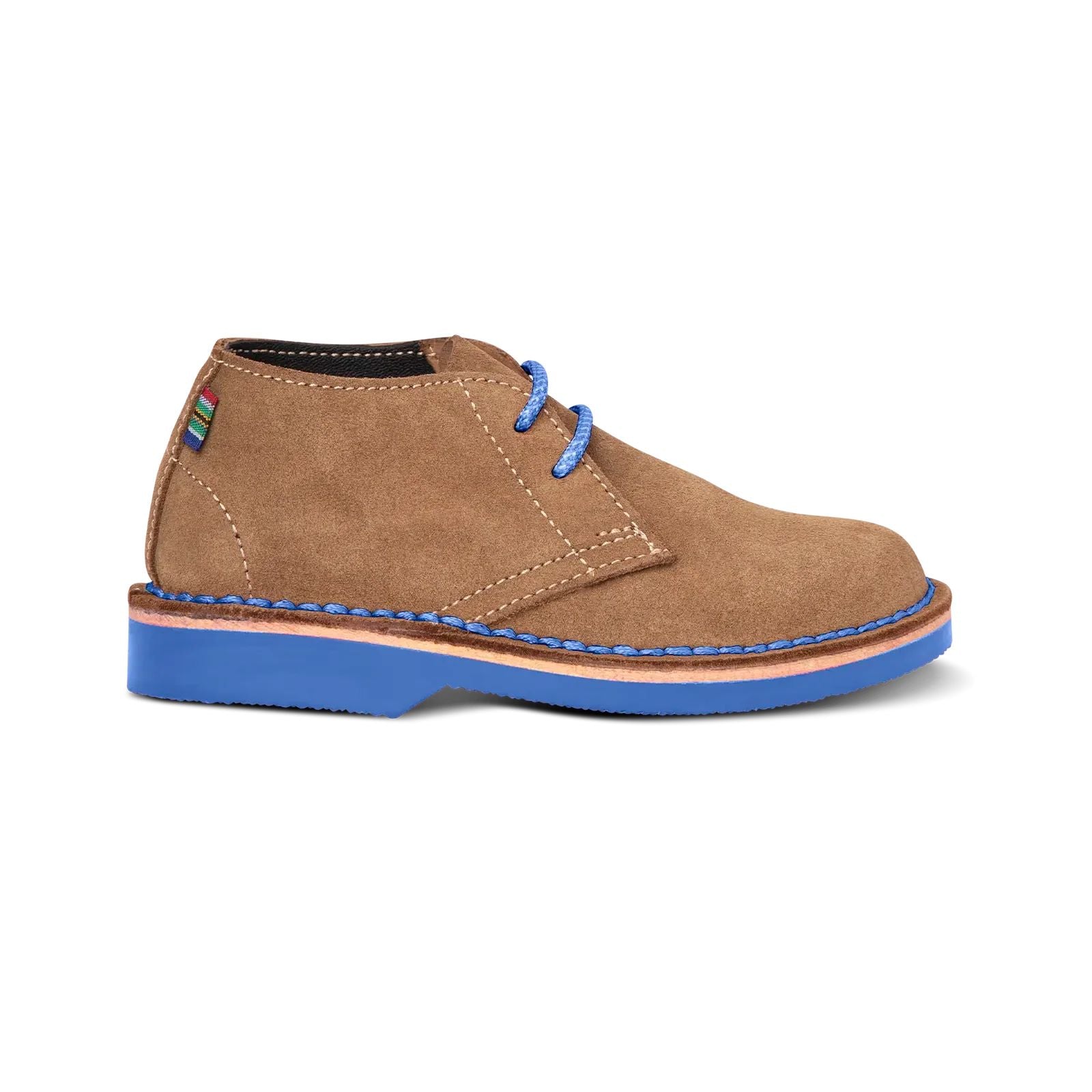 Traditional Heritage Kids Leather Shoe Shoes Veldskoen Eddie the Elephant (blue sole) 9 