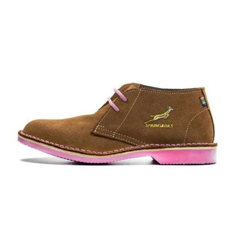 Traditional Heritage Springbok Ladies Leather Shoe (Pink Sole) Shoes Veldskoen 