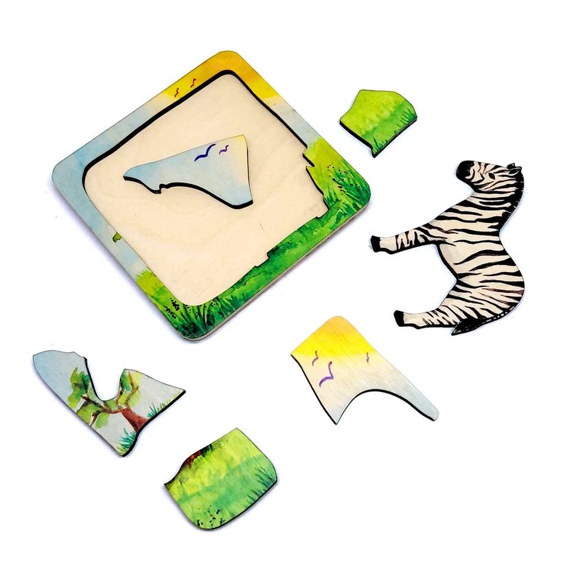 Waldorf-Inspired Wooden Animal Puzzles Baby Toys Envirokid 
