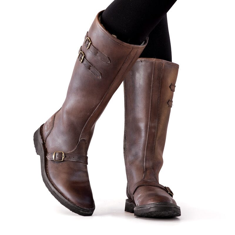 Ladies Alpine Wool Boots Brown | Leather Wool | Groundcover | Made by ...