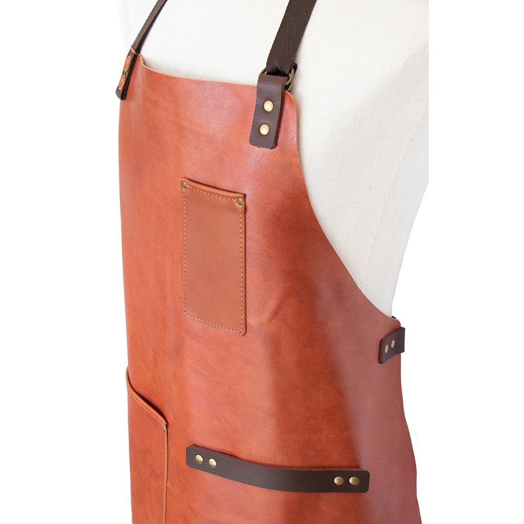 PdJ Leather Aprons Aprons Pieter de Jager Tan No Branding 