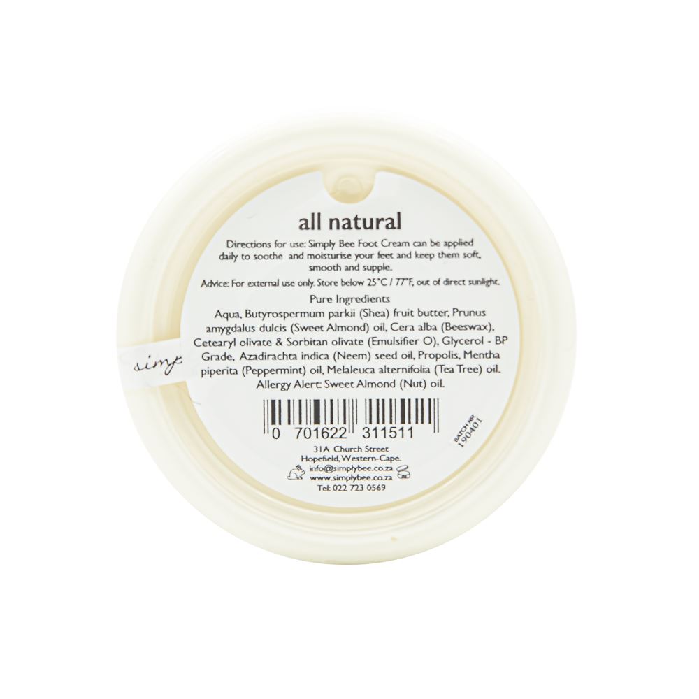 Simply Bee Foot Cream 125ml Hands & Feet Simply Bee 