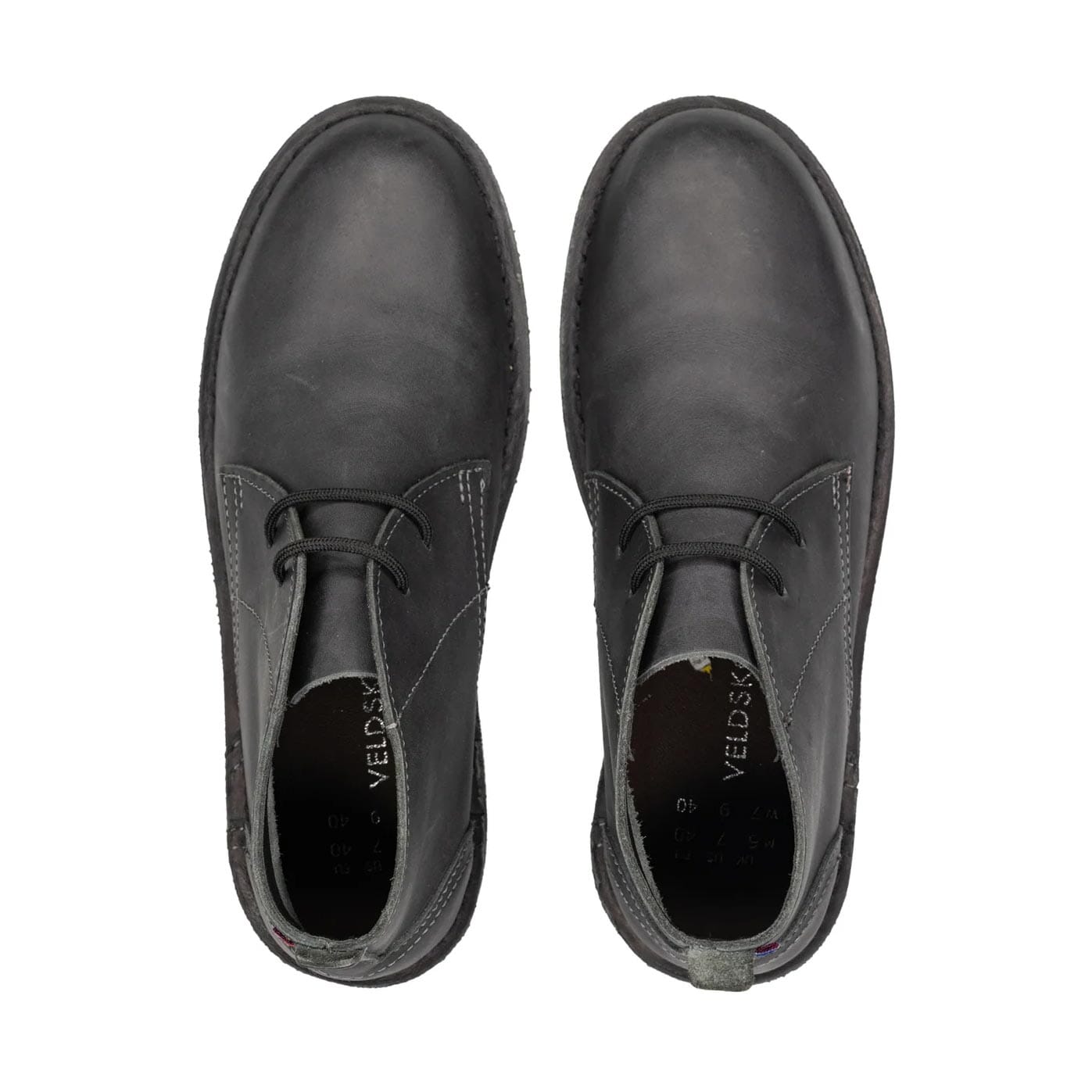 Veldskoen Chukka Charcoal Leather Boot Shoes Veldskoen 